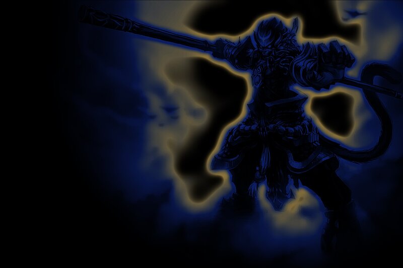dark warrior with staff