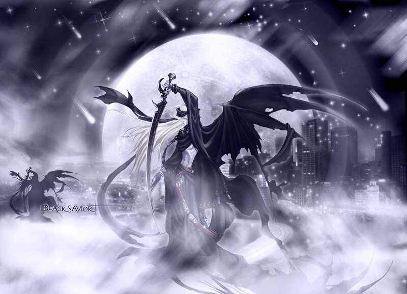 Dark warrior with sword