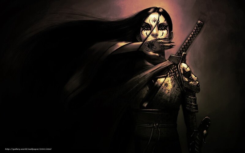 dark warrior with sword