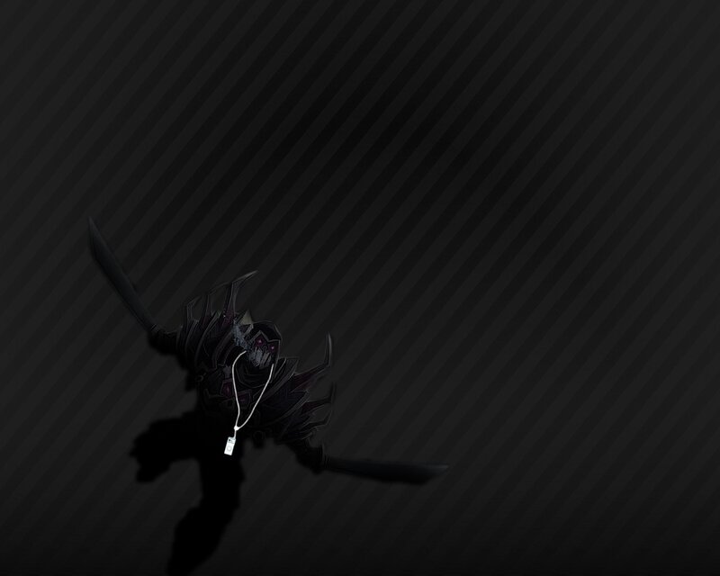 dark warrior with swords