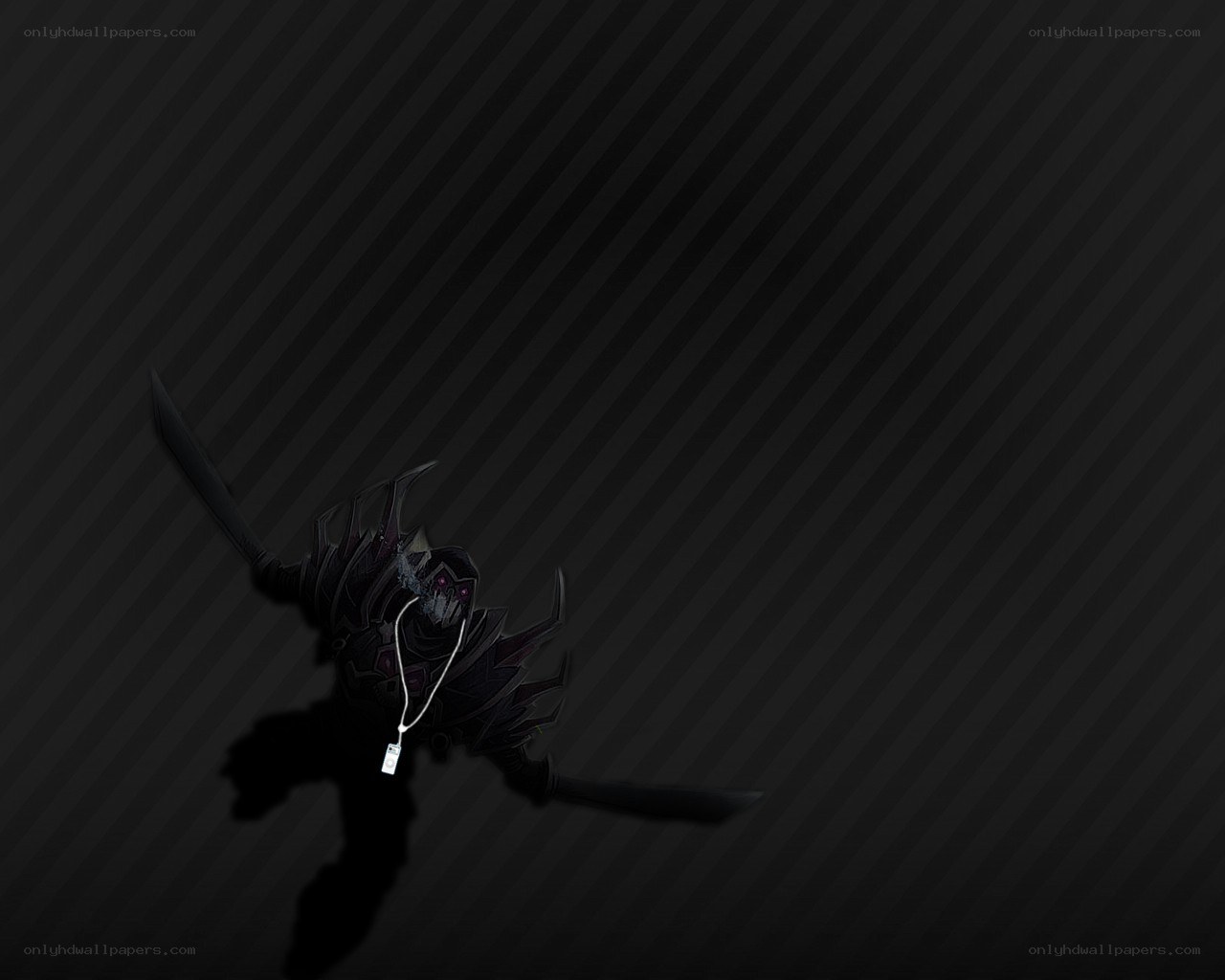 dark warrior with swords