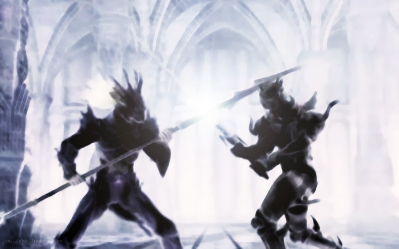 dark warriors clash in mist