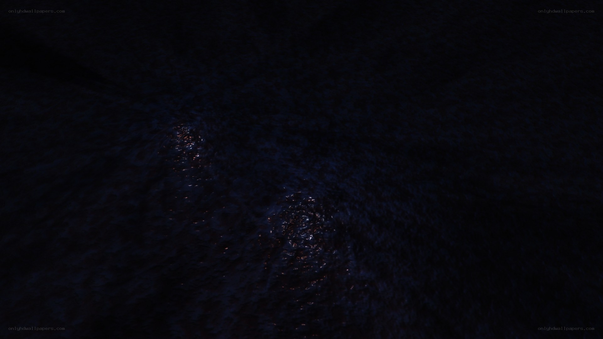 dark water surface at night