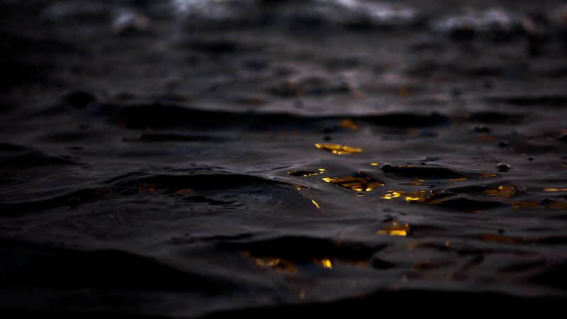 Dark Water Surface — Black, Dramatic