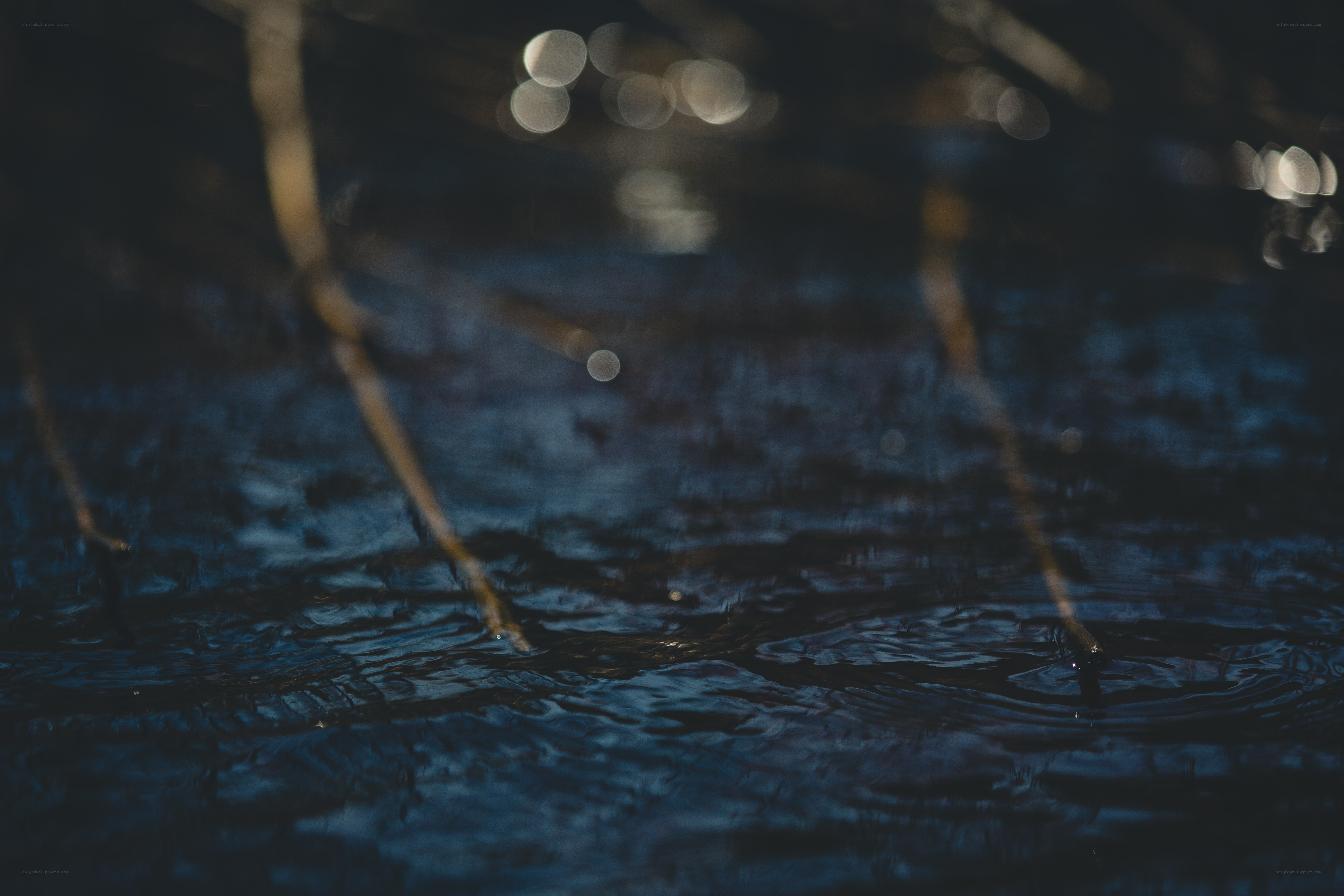 dark water with light reflections