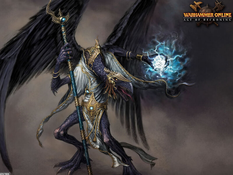 Dark Winged Creature — Black, Dramatic, Digital Art, Staff