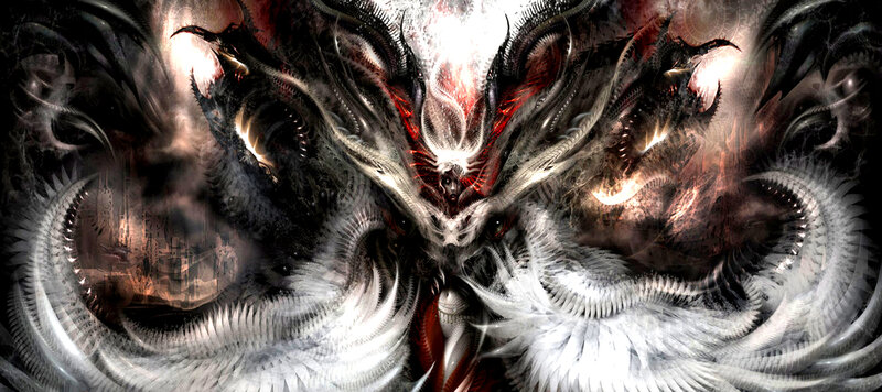 Dark Winged Creature — Black, Dramatic, Digital Art, Wings