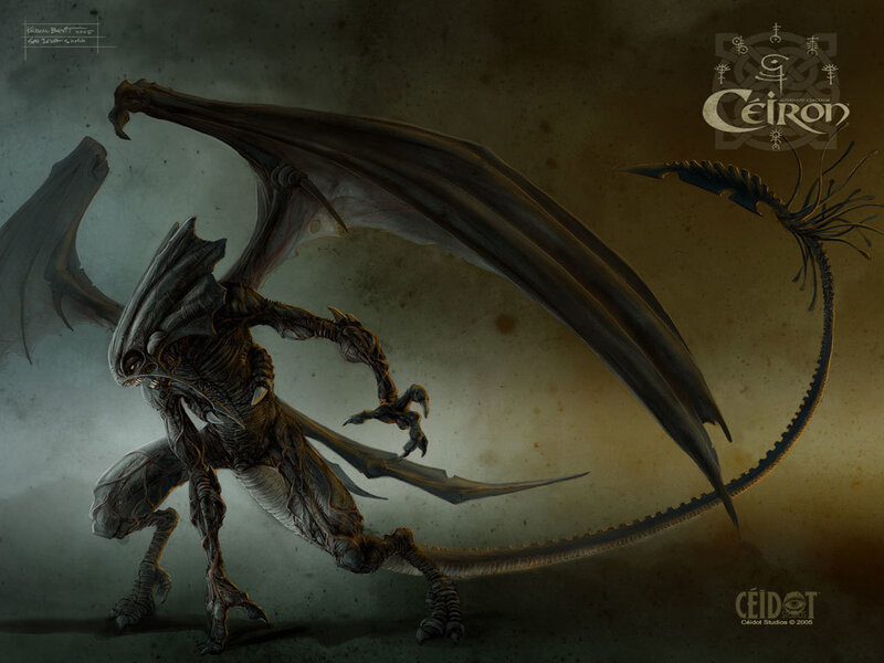 Dark Winged Creature — Gray