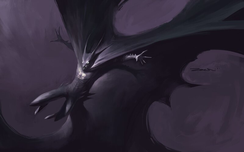 dark winged creature in shadow