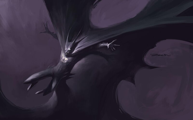 Dark Winged Creature — Purple
