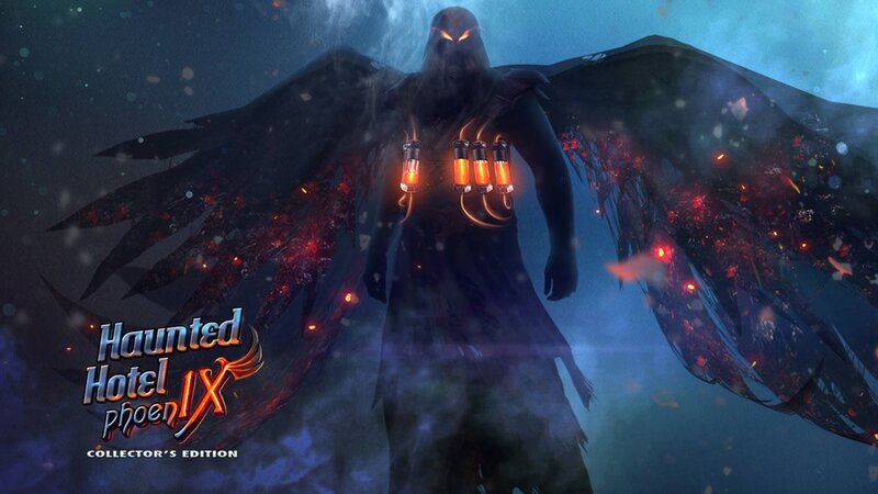 Dark Winged Figure — Blue