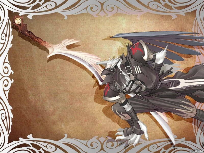 Dark winged warrior with sword