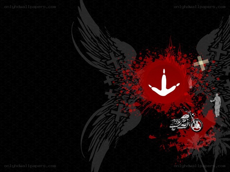dark wings and motorcycle art