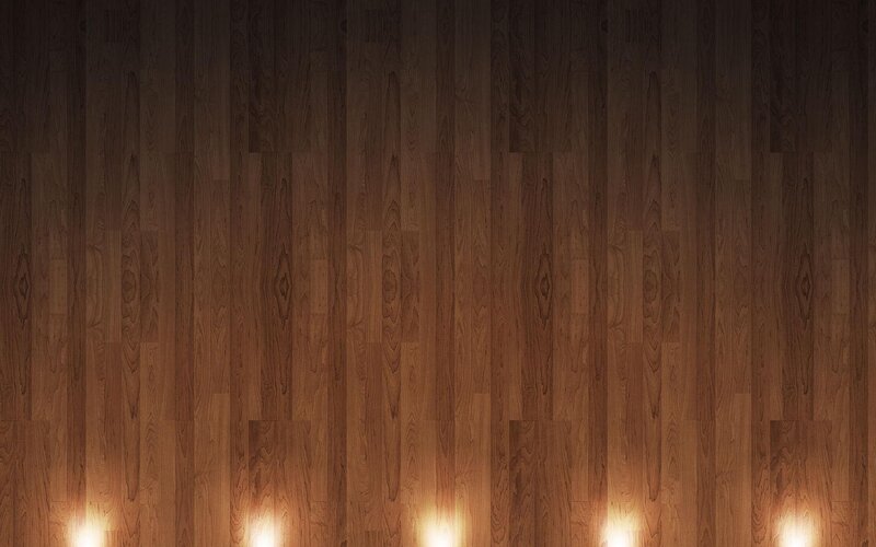 dark wood floor with lights