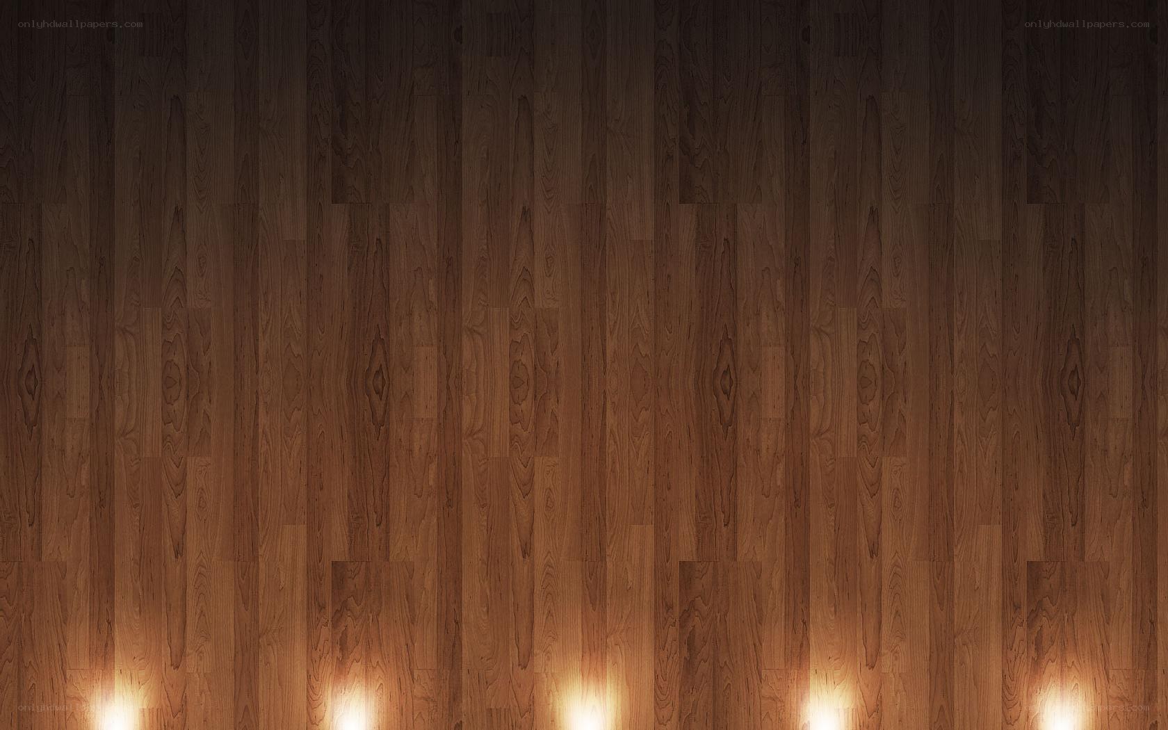 dark wood floor with lights