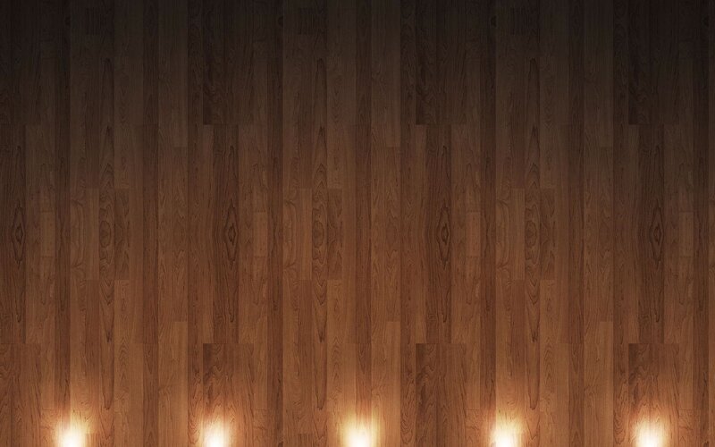 dark wood floor with lights