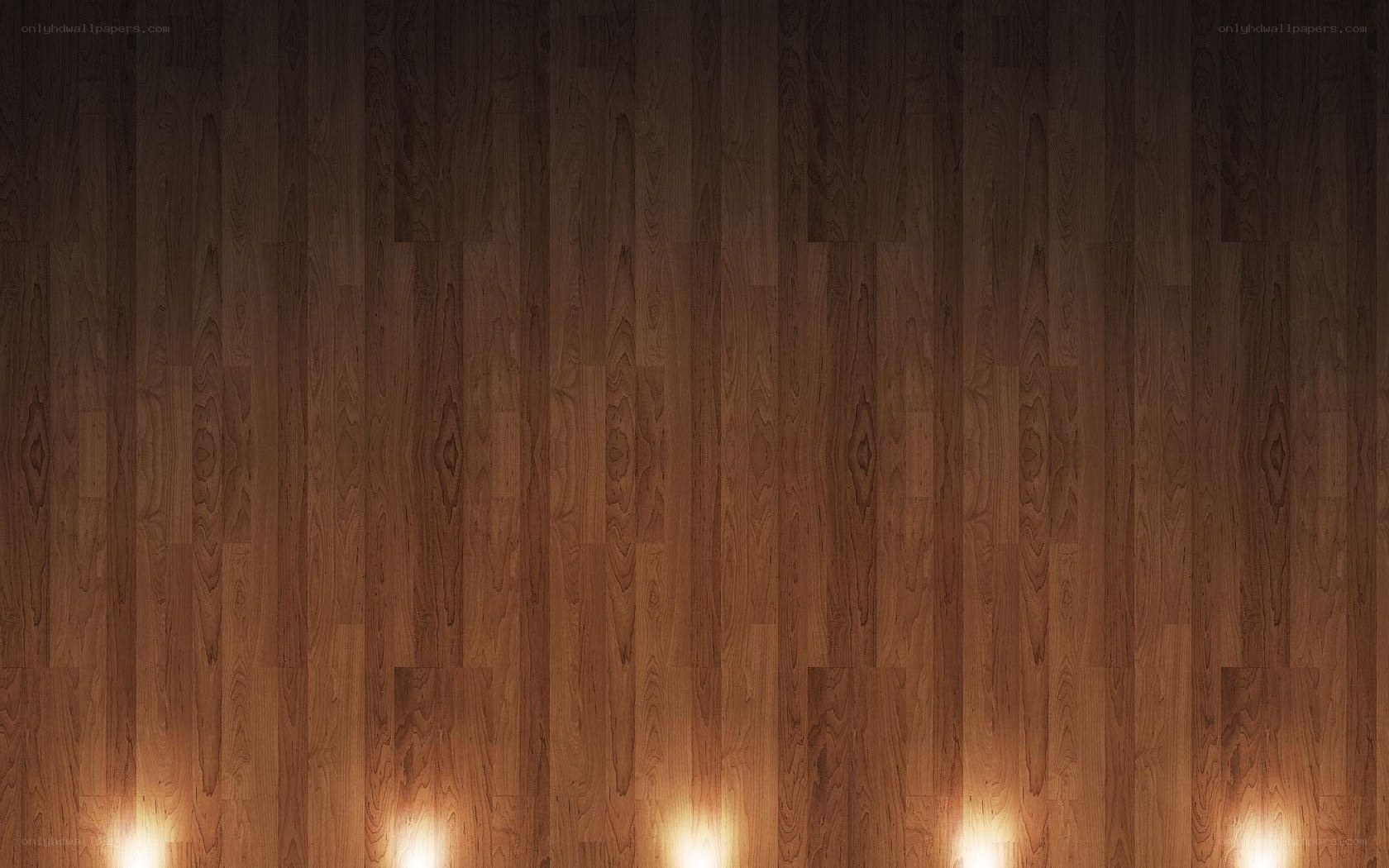 dark wood floor with lights