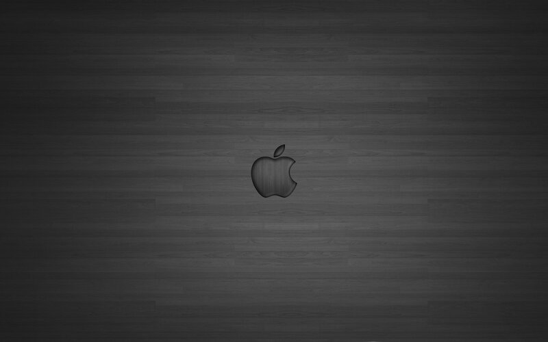 dark wood texture with apple logo