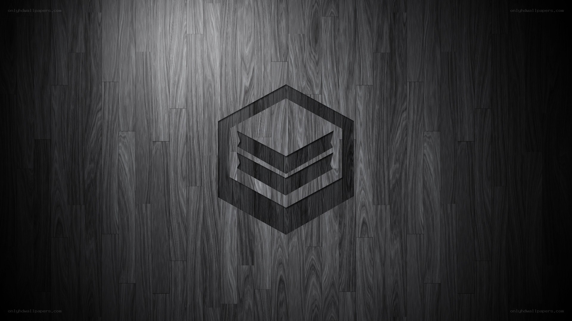 dark wood texture with logo
