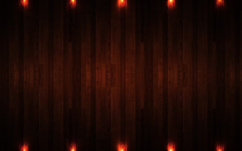 Dark Wood Wall with Lights — Brown