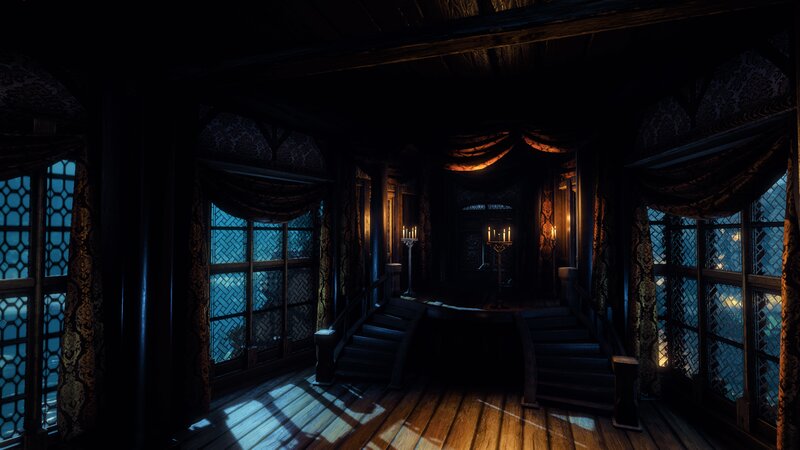 Dark Wooden Hallway