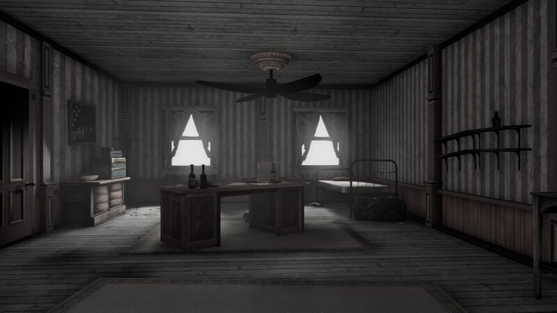 dark wooden room interior