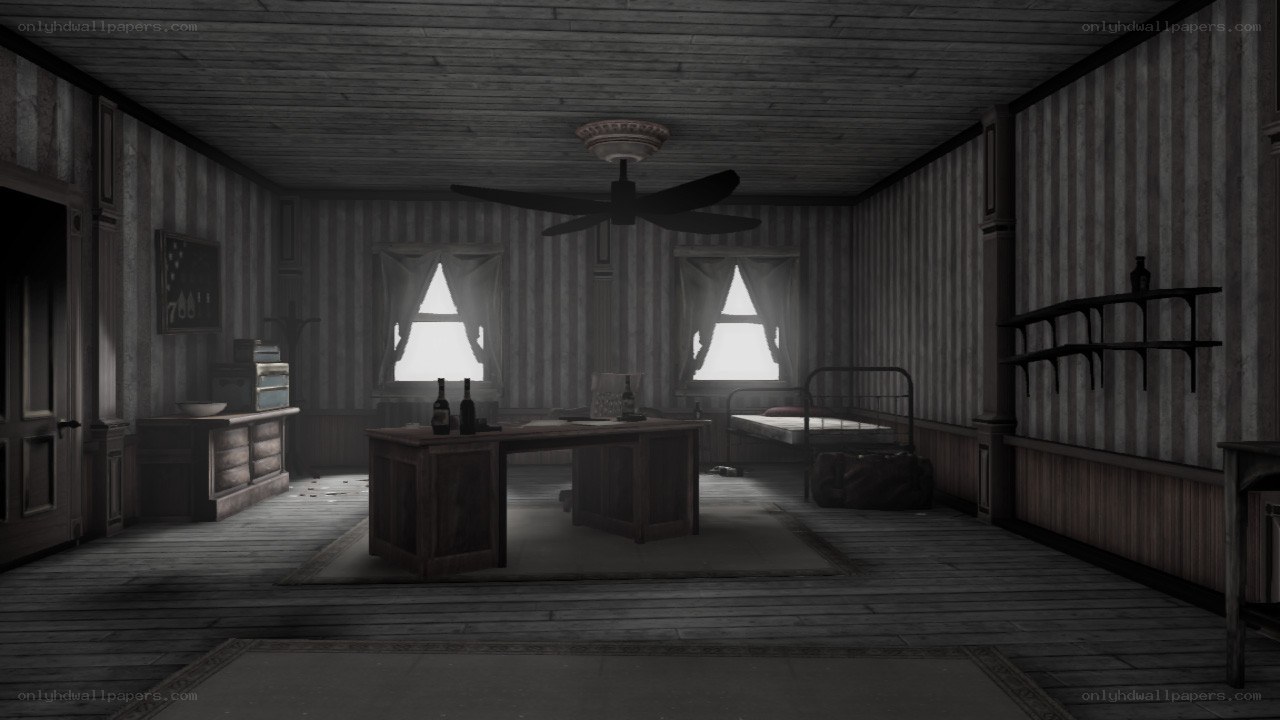 dark wooden room interior