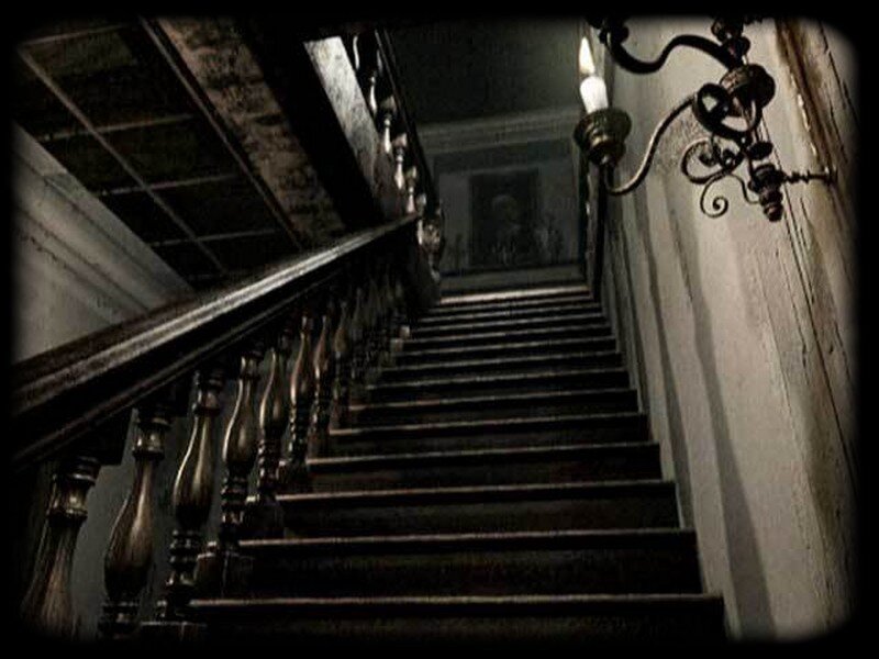 Dark Wooden Staircase — Black