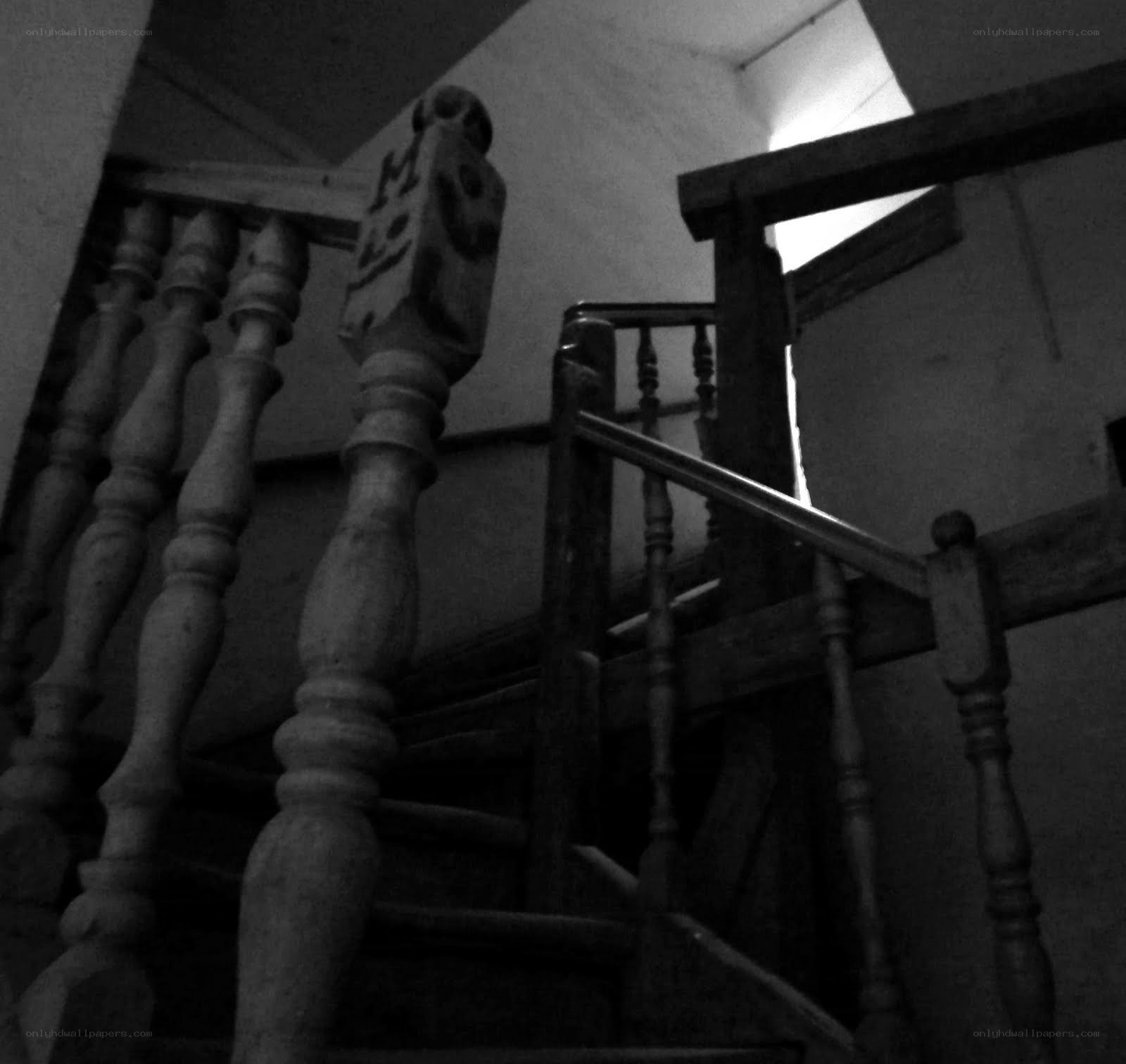 dark wooden staircase