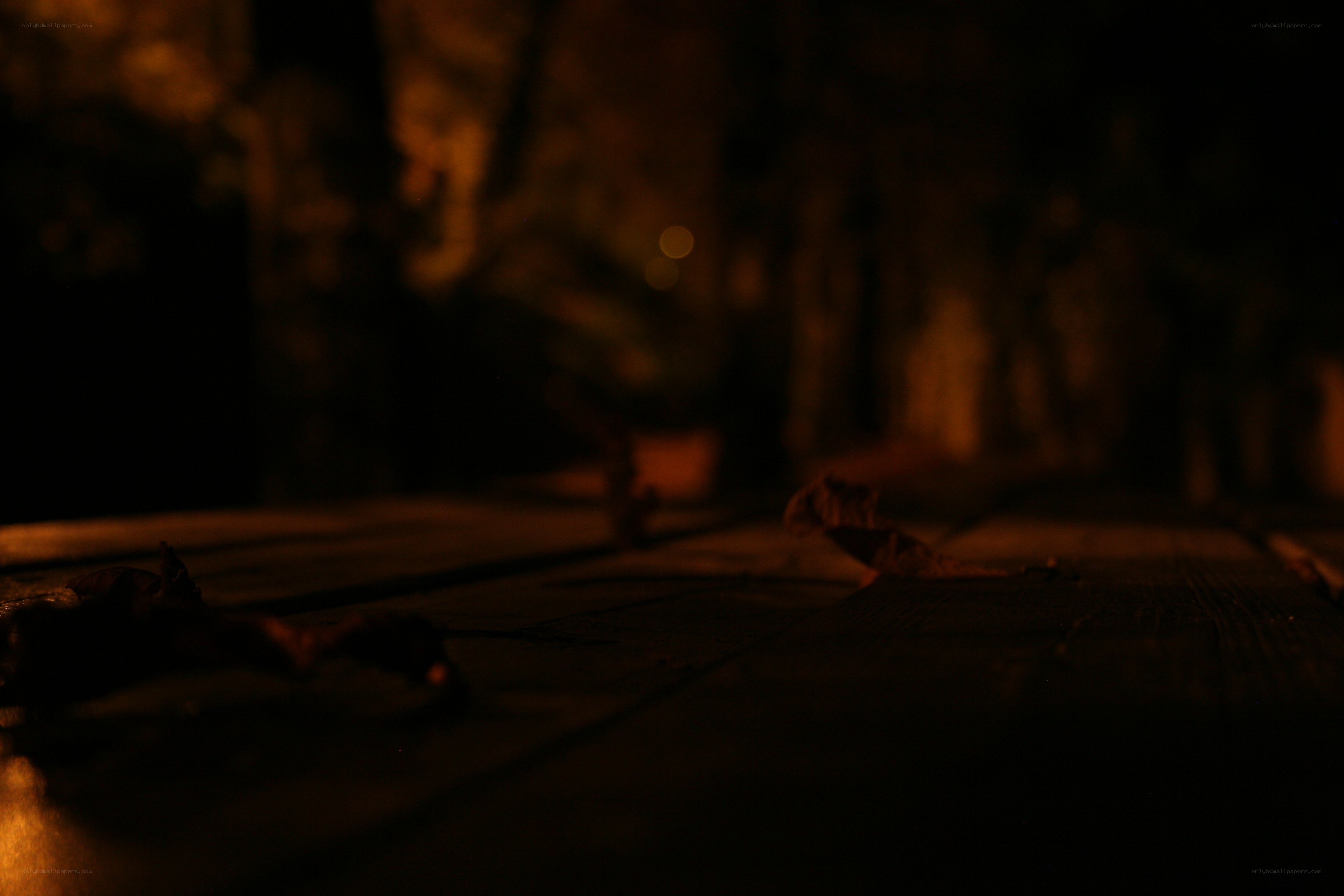 dark wooden surface at night