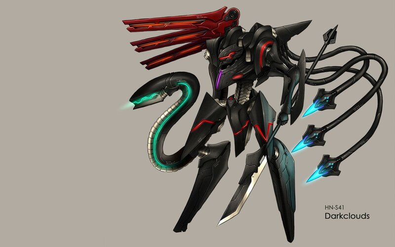 Darkclouds mecha concept art