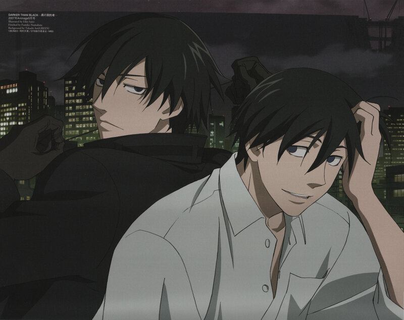 Darker Than Black characters at night