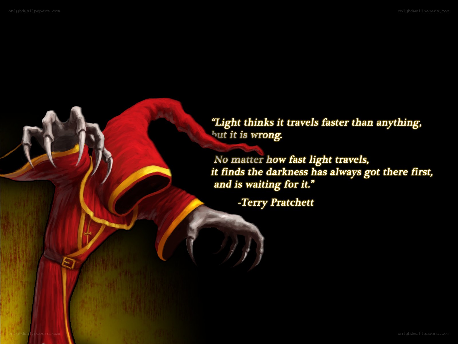 Darkness awaits light