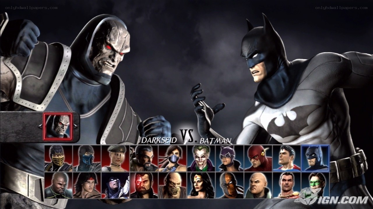 Darkseid vs Batman character select