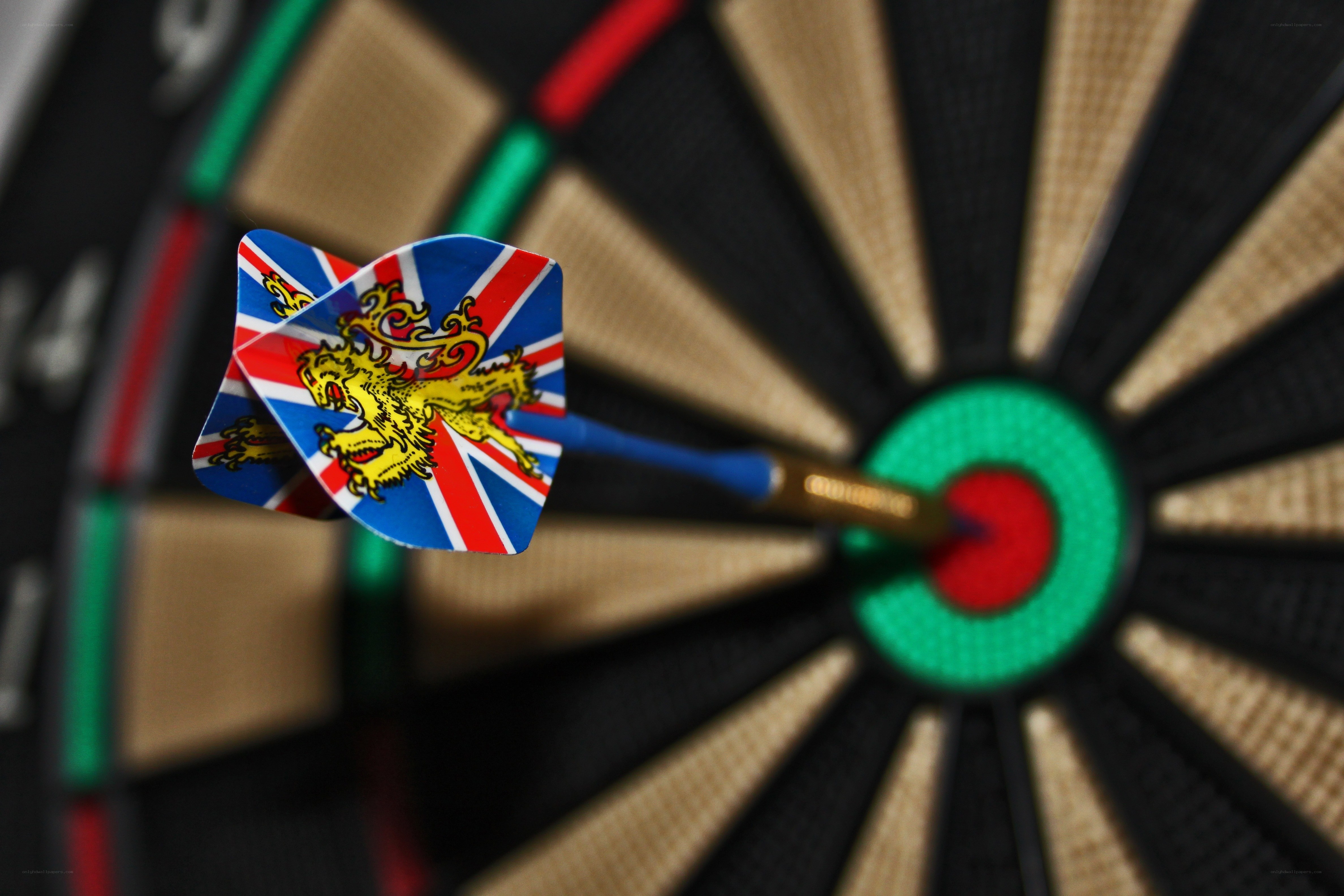 Dart hitting bullseye