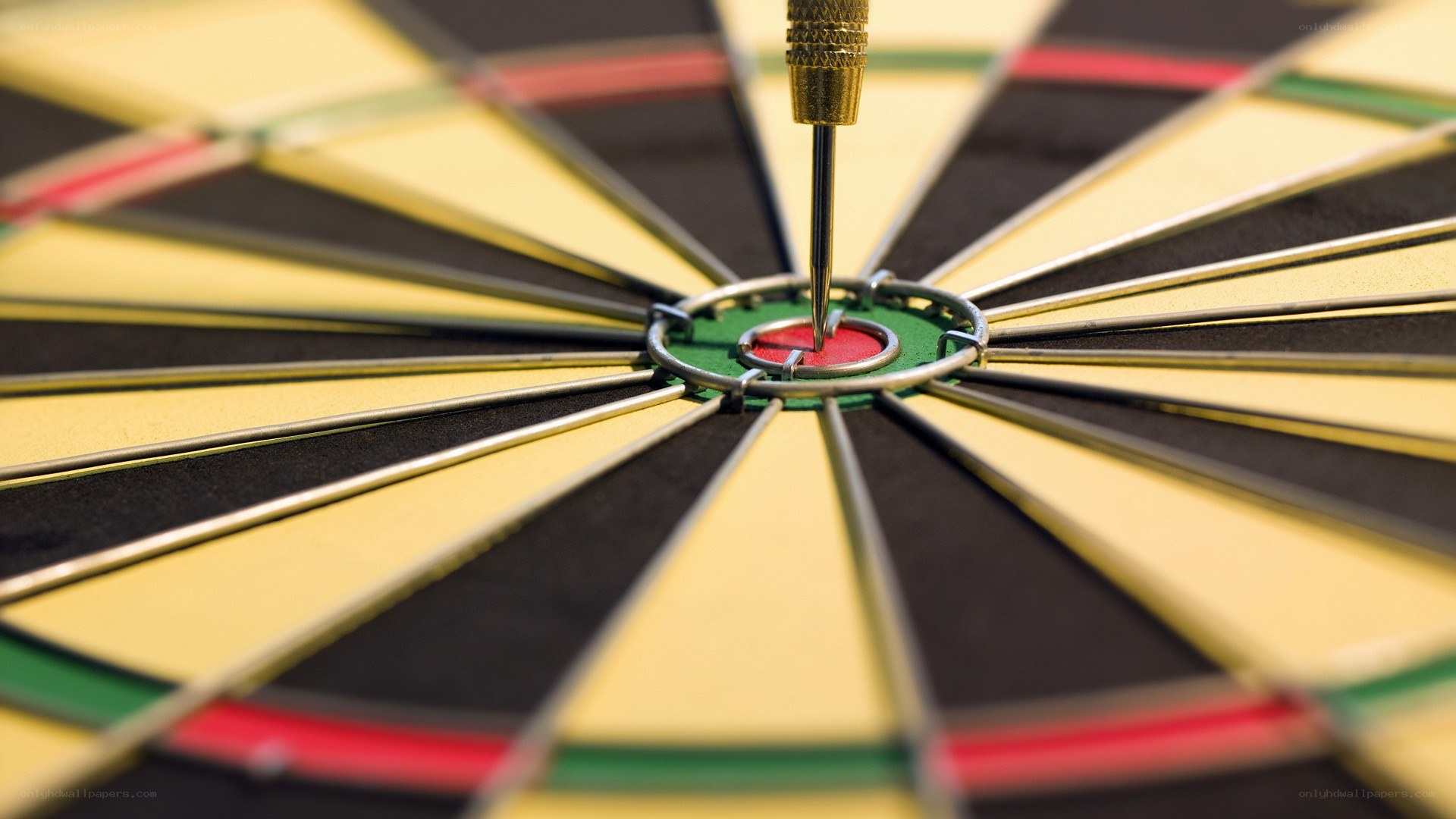 Dart hitting bullseye