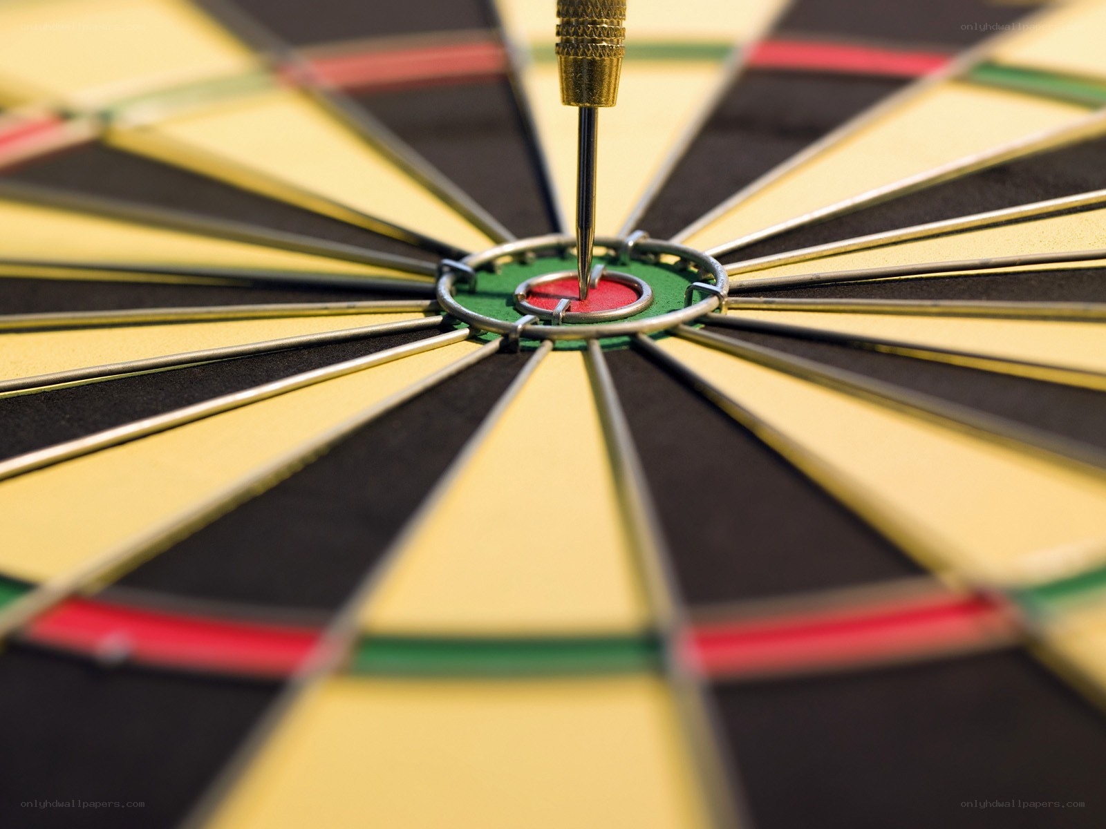 Dart hitting bullseye