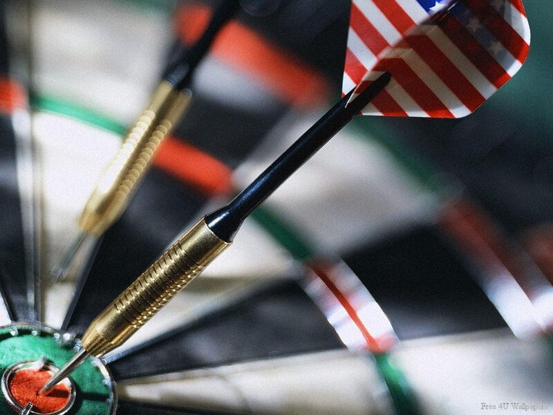 Dart Hitting Bullseye — Red