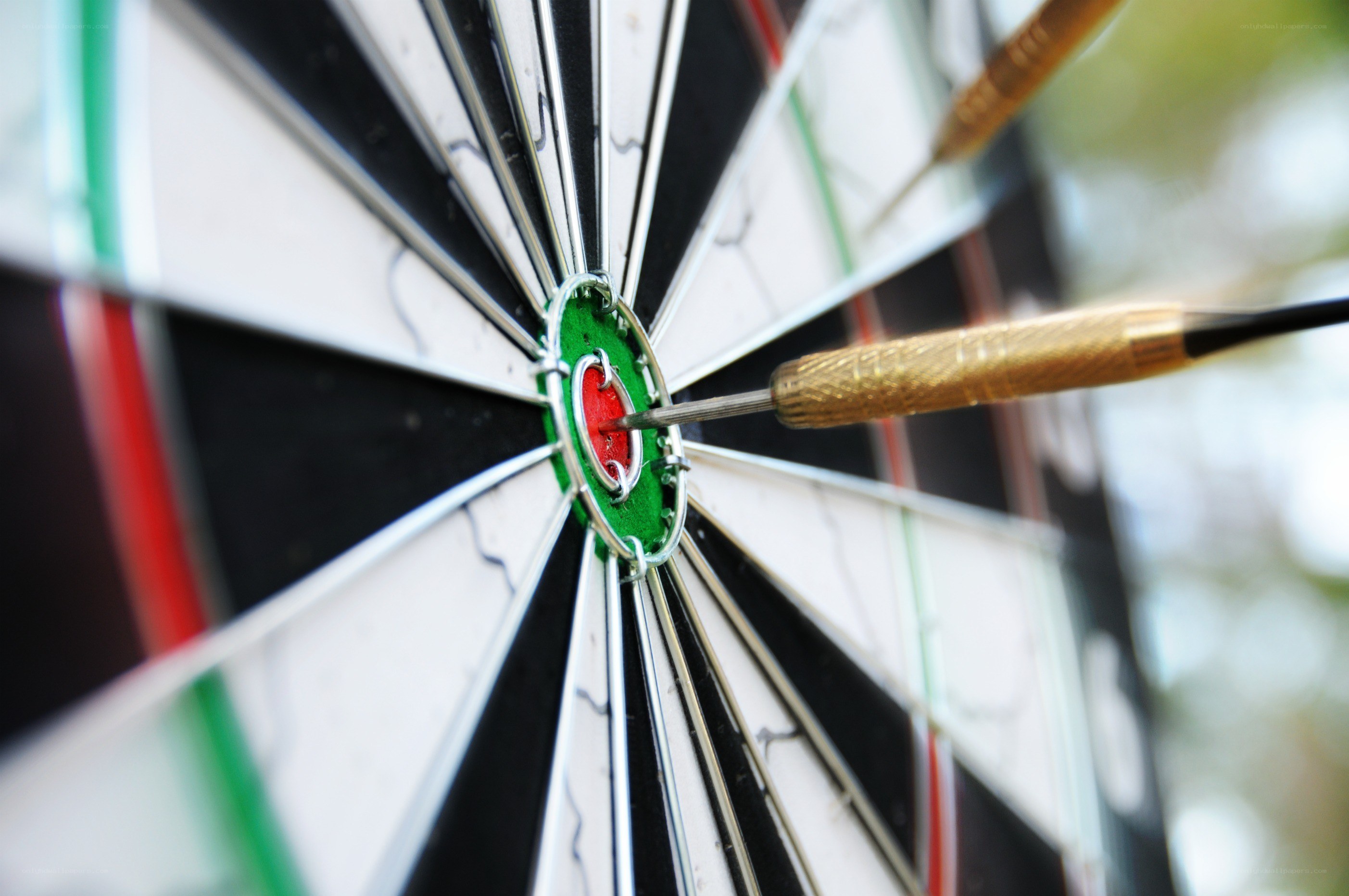 Dart hitting the bullseye