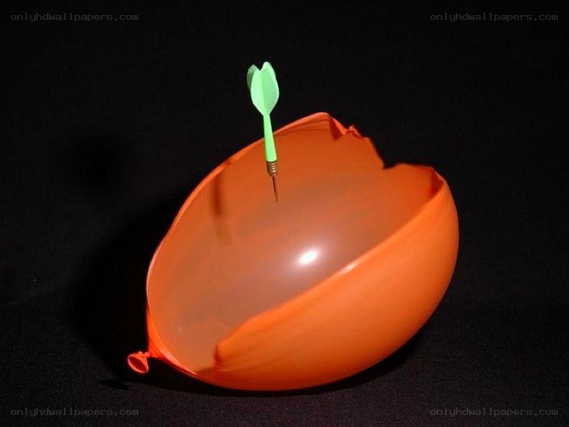 dart in burst balloon