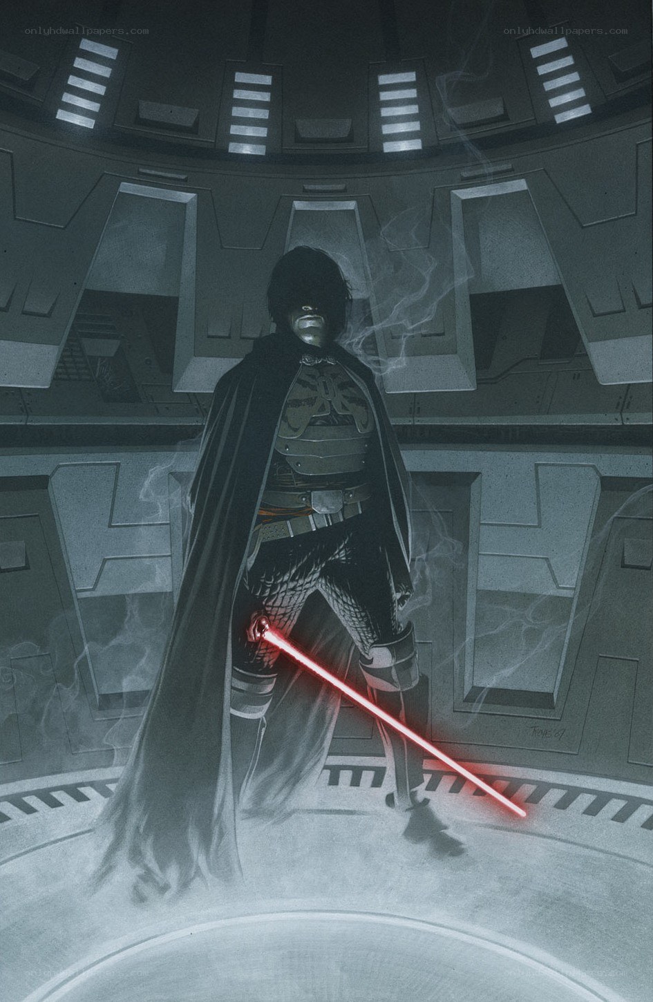 Darth Krayt with red lightsaber