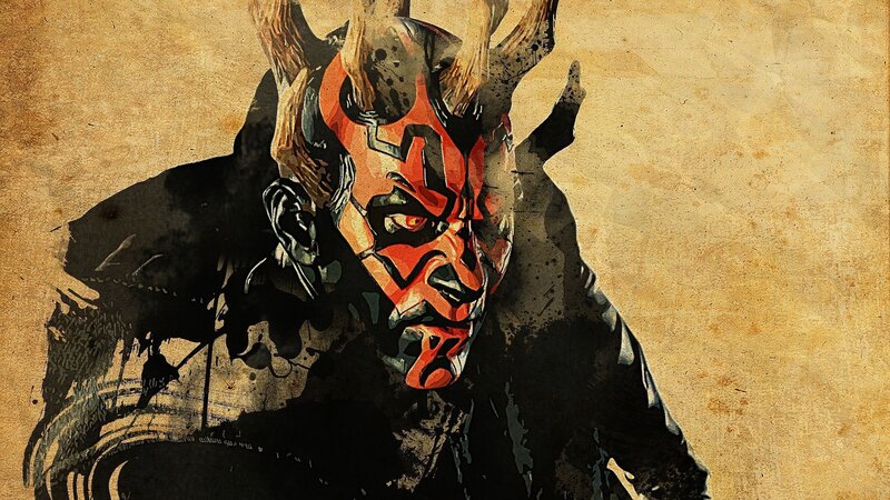 Darth Maul Character — Red, Dramatic, Digital Art, Mask