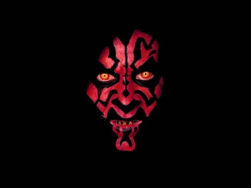 Darth Maul Face — Red, Dramatic