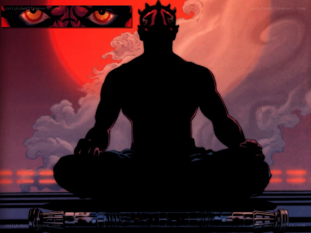 Darth Maul meditating