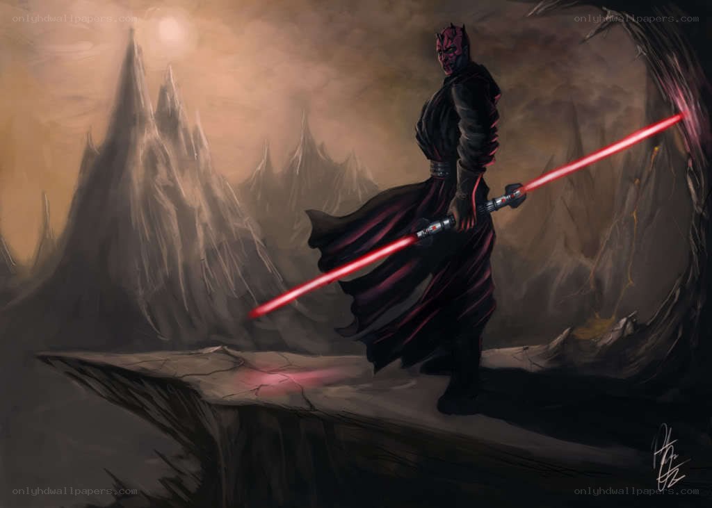 Darth Maul on a cliff