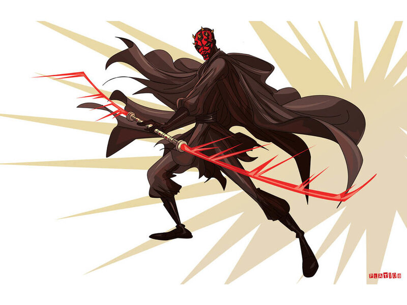 Darth Maul with Lightsabers