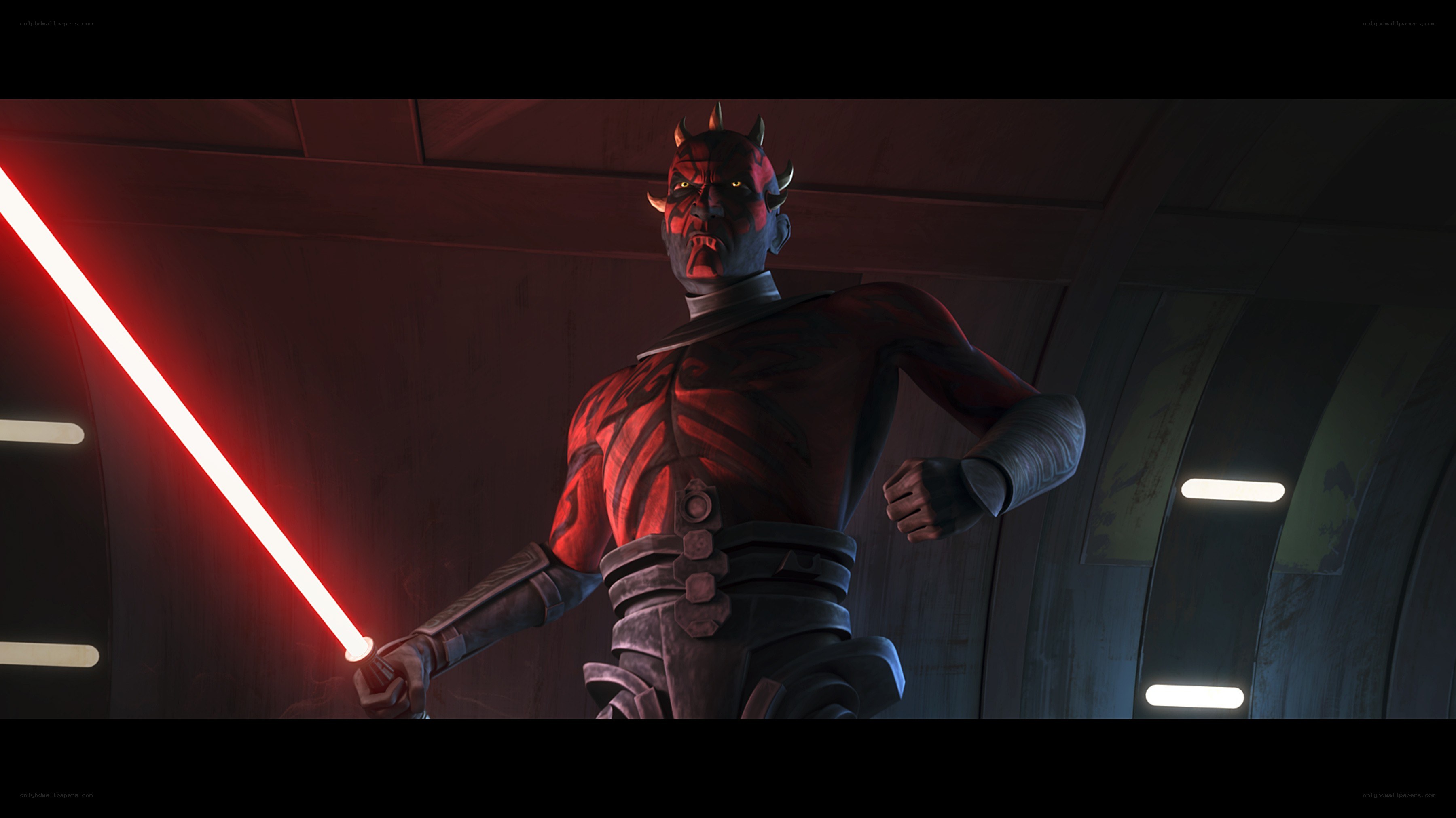 Darth Maul with red lightsaber