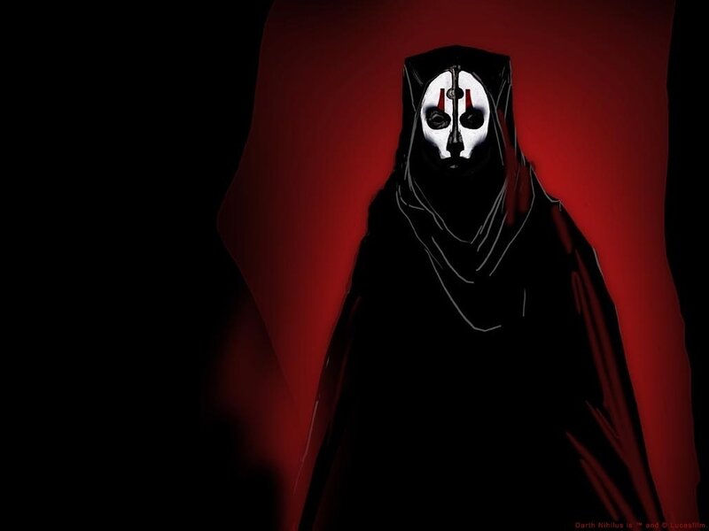 Darth Nihilus in a dark cloak