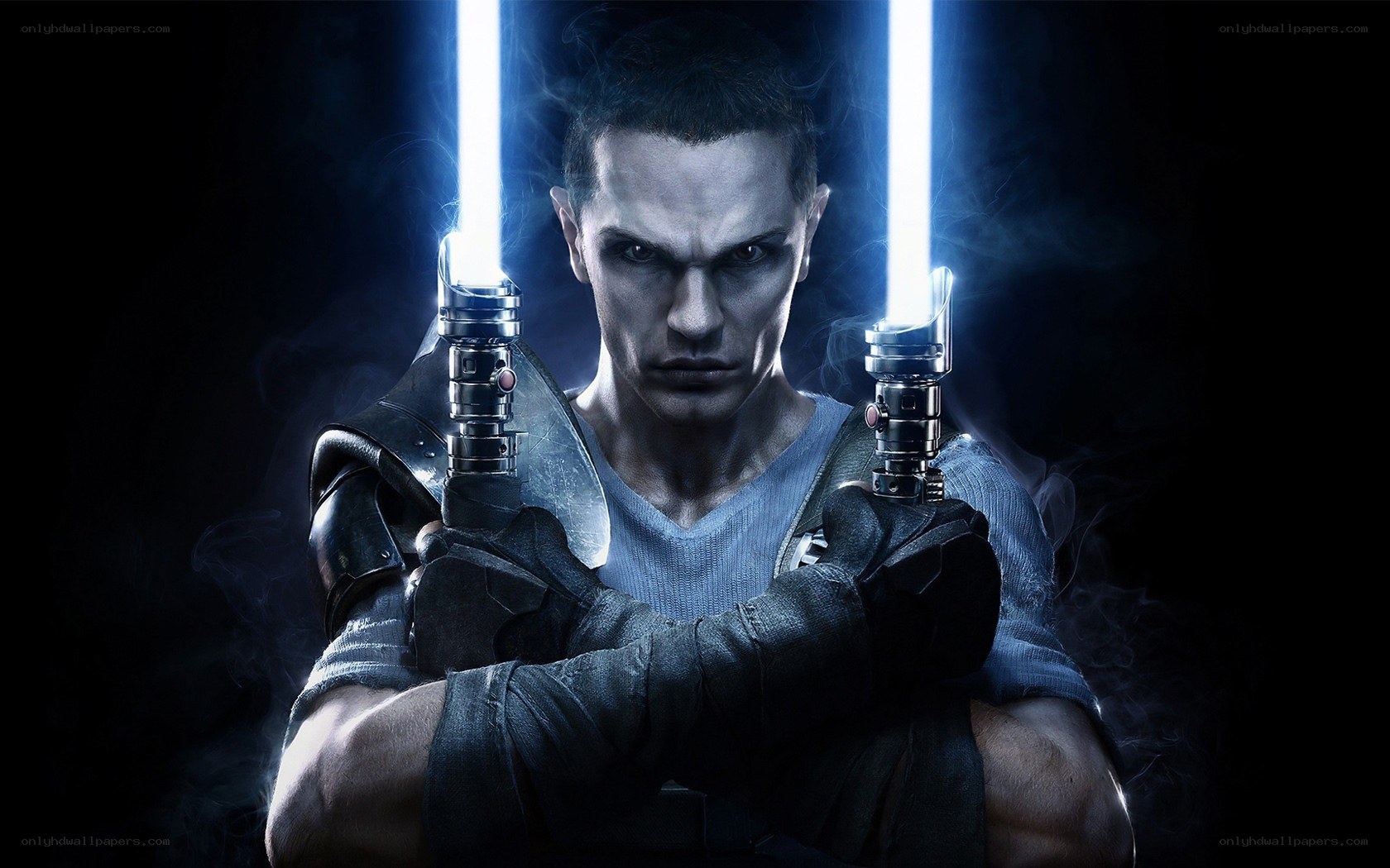 Darth Revan with dual lightsabers