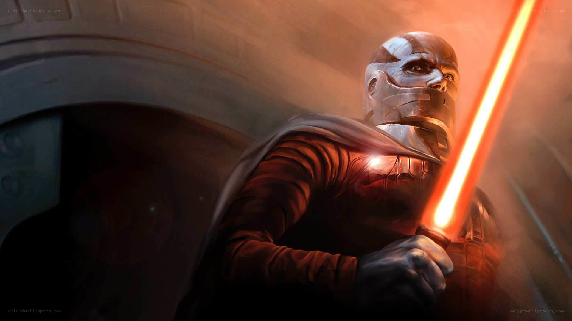 Darth Revan with red lightsaber